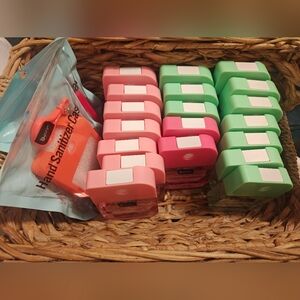 19 bpure Travel Size Hand Sanitizers Lot + Silicone Hokders Bulk Purse/Gift Bag